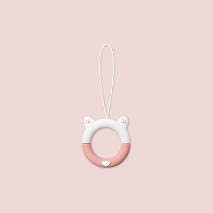 Charm/set de téléphone en silicone en forme de chat