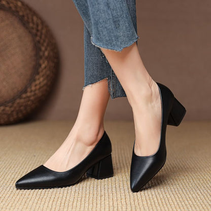 Pumps Pointed Heel Block