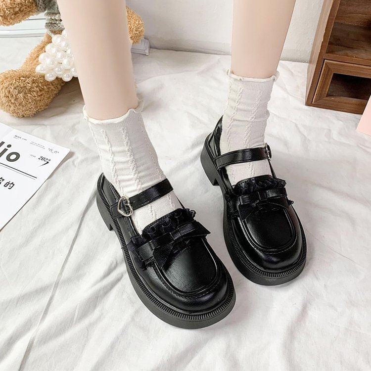 Loafers Bow Platform