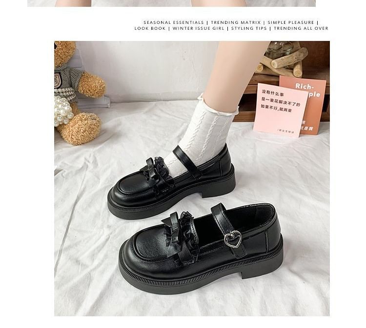 Loafers Bow Platform