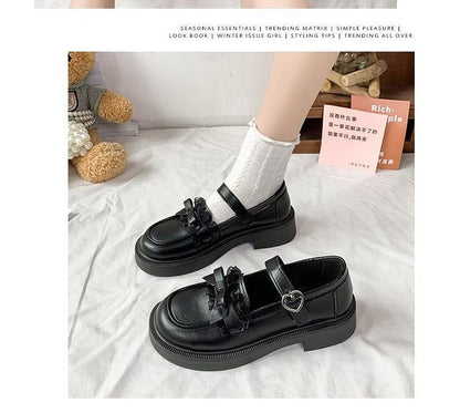 Loafers Bow Platform