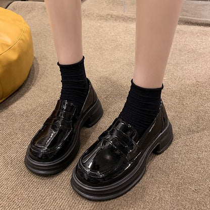 Loafers Faux Leather Platform