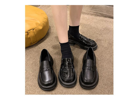 Loafers Faux Leather Platform