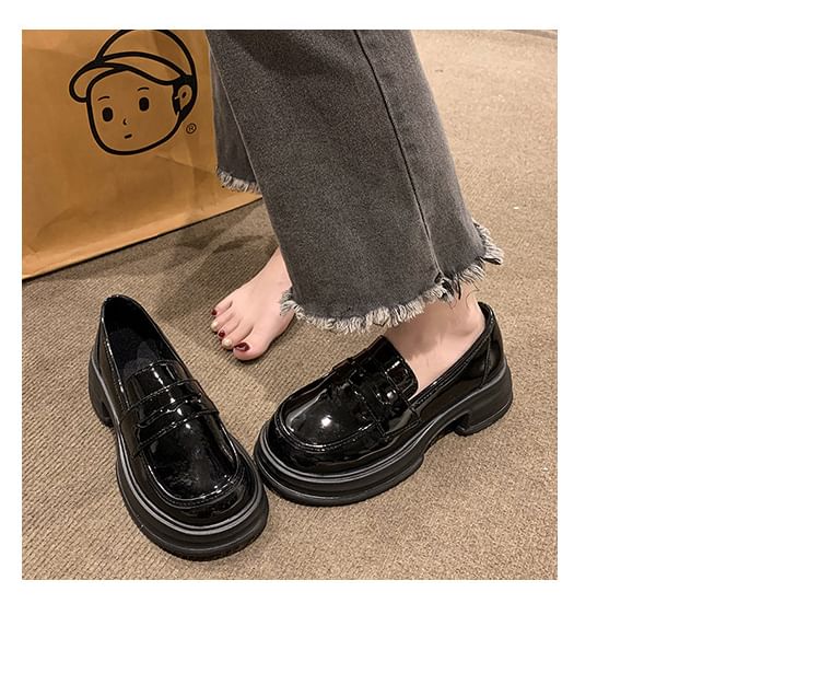 Loafers Faux Leather Platform