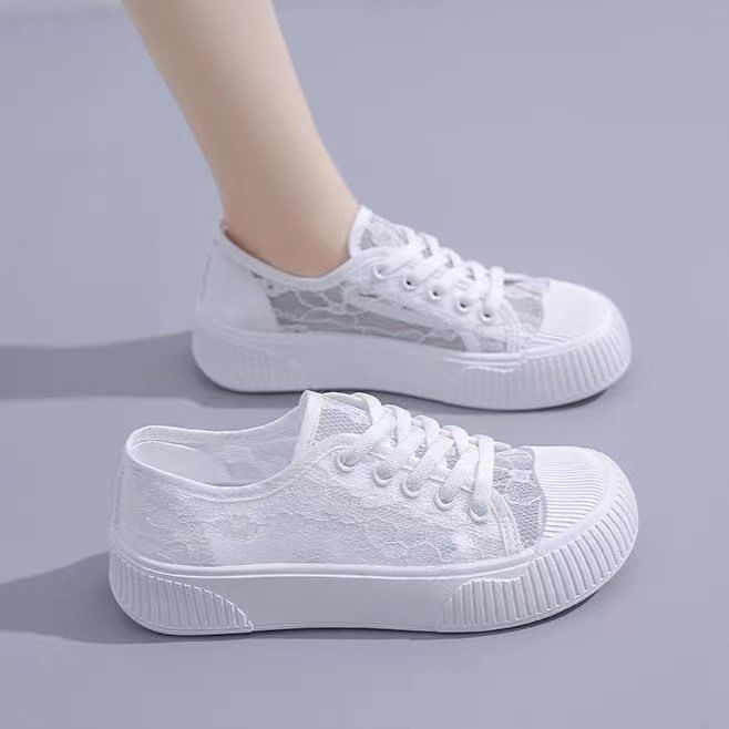 Perforated Platform Sneakers