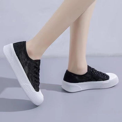 Perforated Platform Sneakers