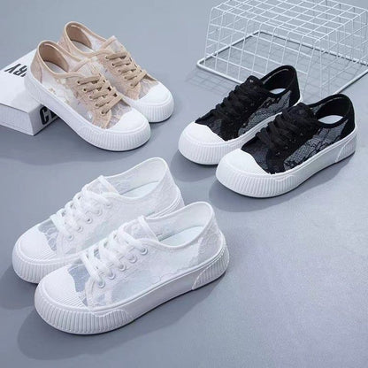 Perforated Platform Sneakers