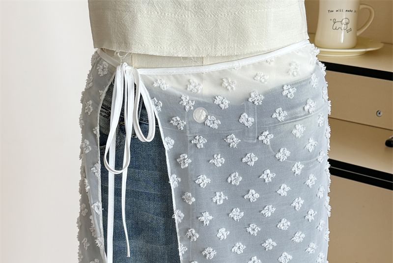 Lace Half Apron Skirt