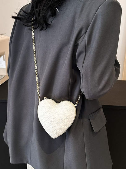 Heart Strap Crossbody Chain Bag