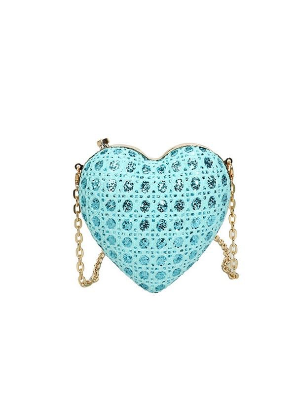 Heart Strap Crossbody Chain Bag