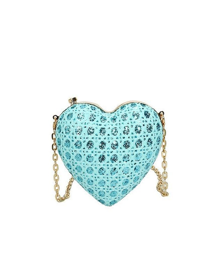 Heart Strap Crossbody Chain Bag