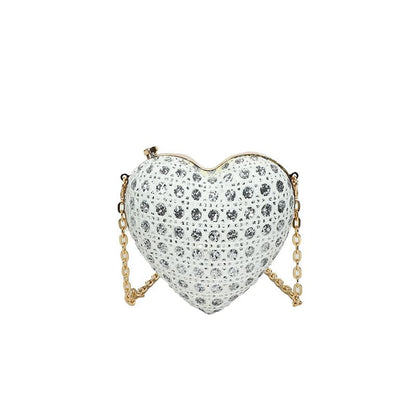 Heart Strap Crossbody Chain Bag