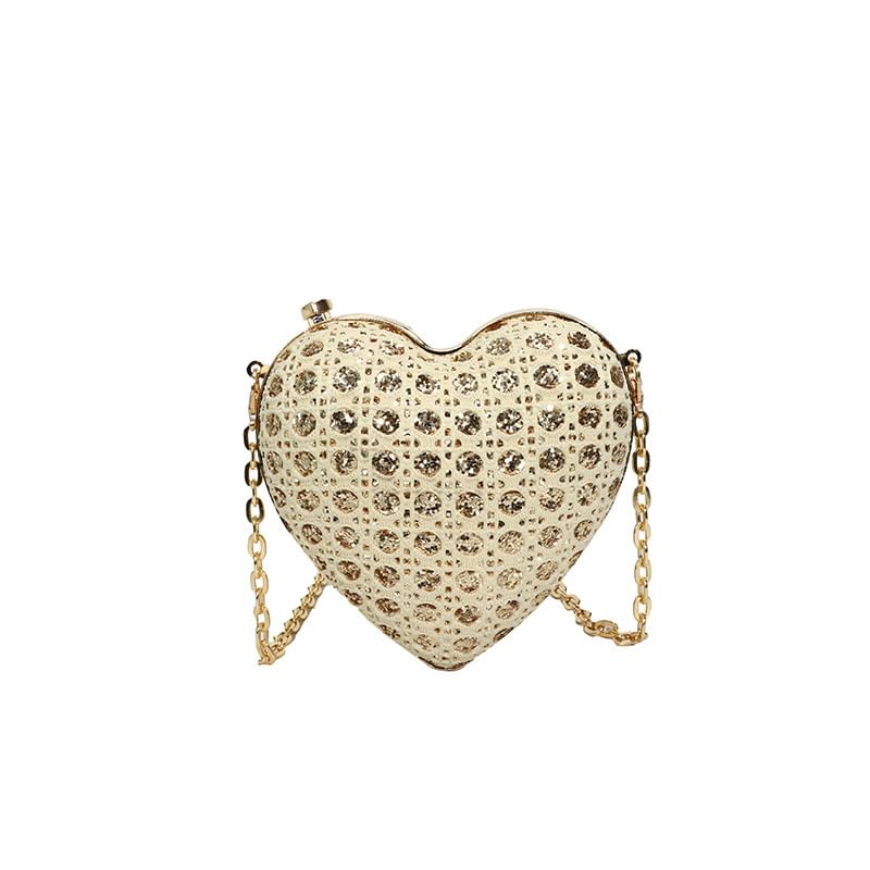 Heart Strap Crossbody Chain Bag