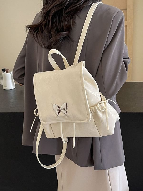 Butterfly Flap Backpack Multi-Pocket Studded