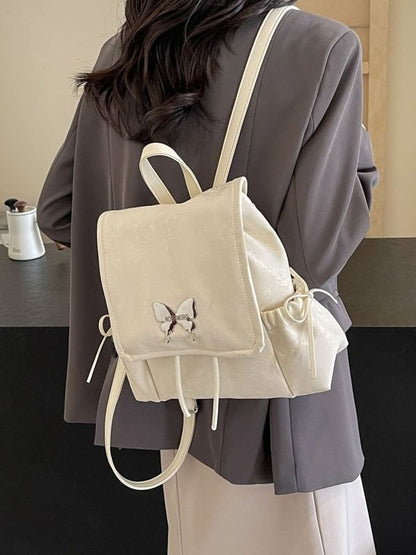 Butterfly Flap Backpack Multi-Pocket Studded