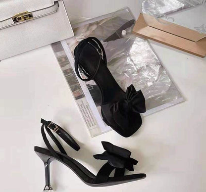 Accent Sandals High Bow Heel