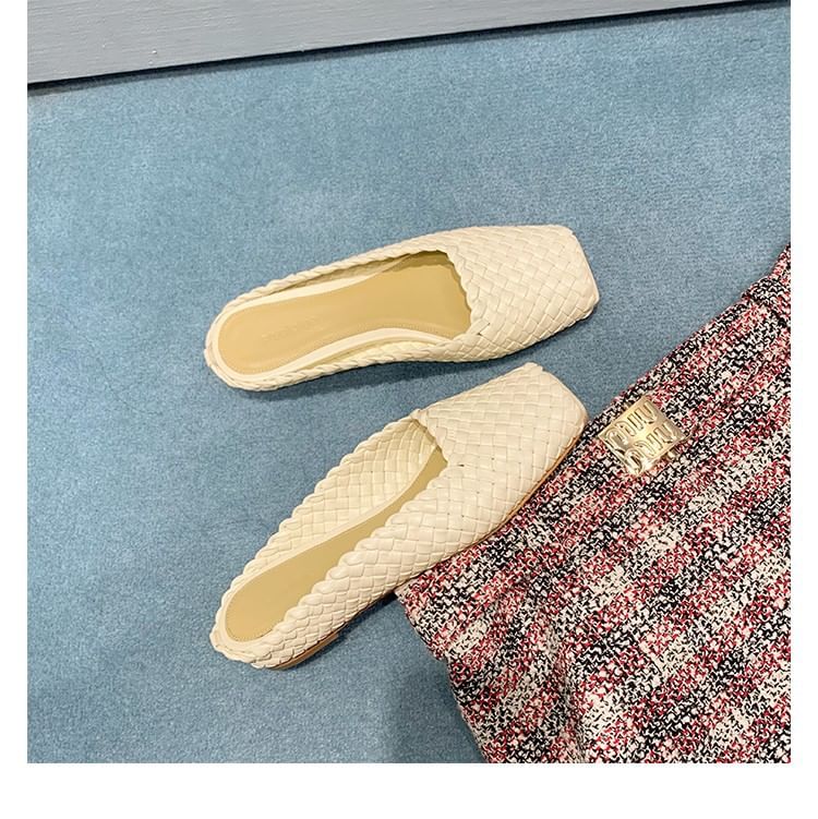 Toe Flats Genuine Leather Peep