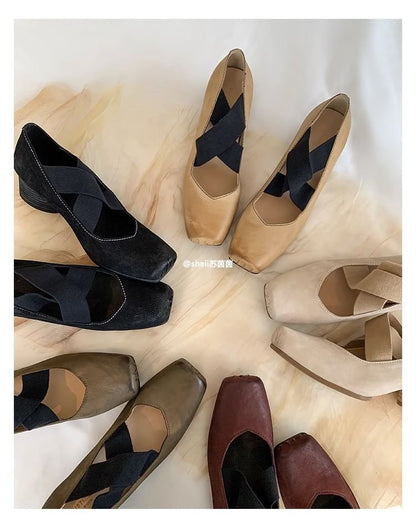 Heel Leather (Various Block Genuine Pumps Designs)