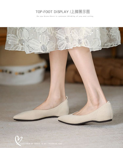 Fabric Flats Plain Pointed