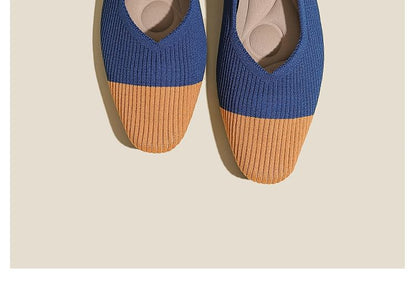 Color Block Fabric Flats