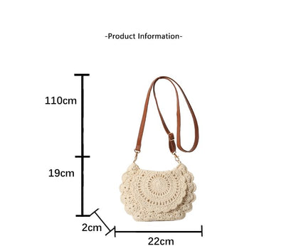 Woven Flap Crossbody Bag