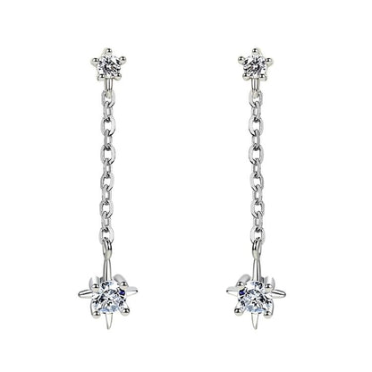 Star Rhinestone Alloy Dangle Earring