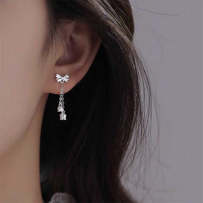 Bow Alloy Dangle Earring