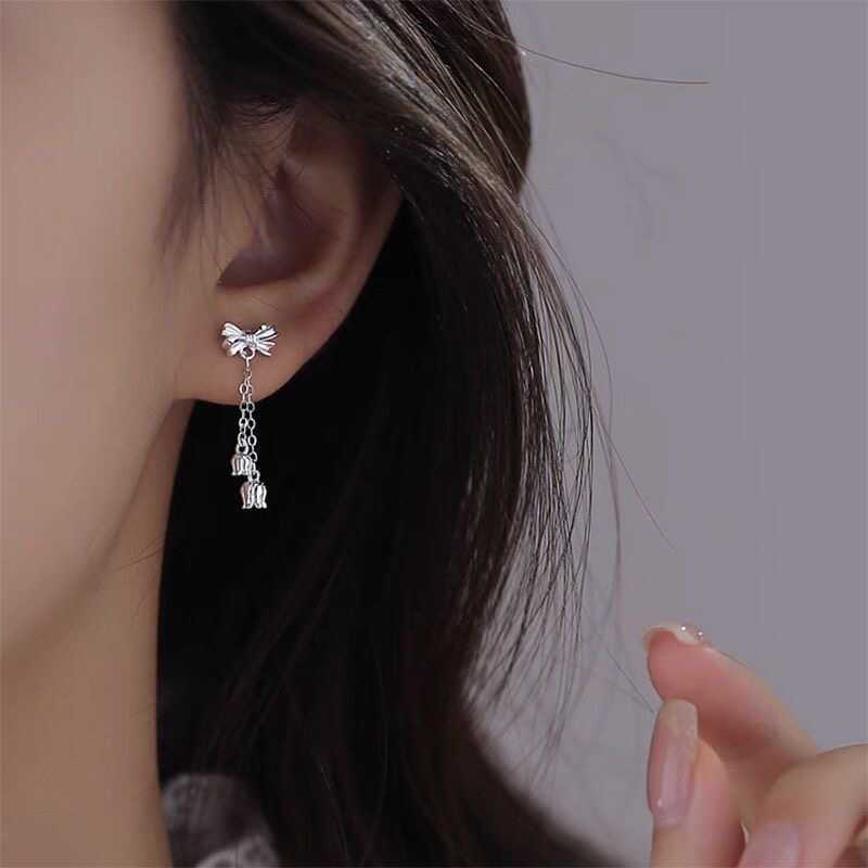 Bow Alloy Dangle Earring