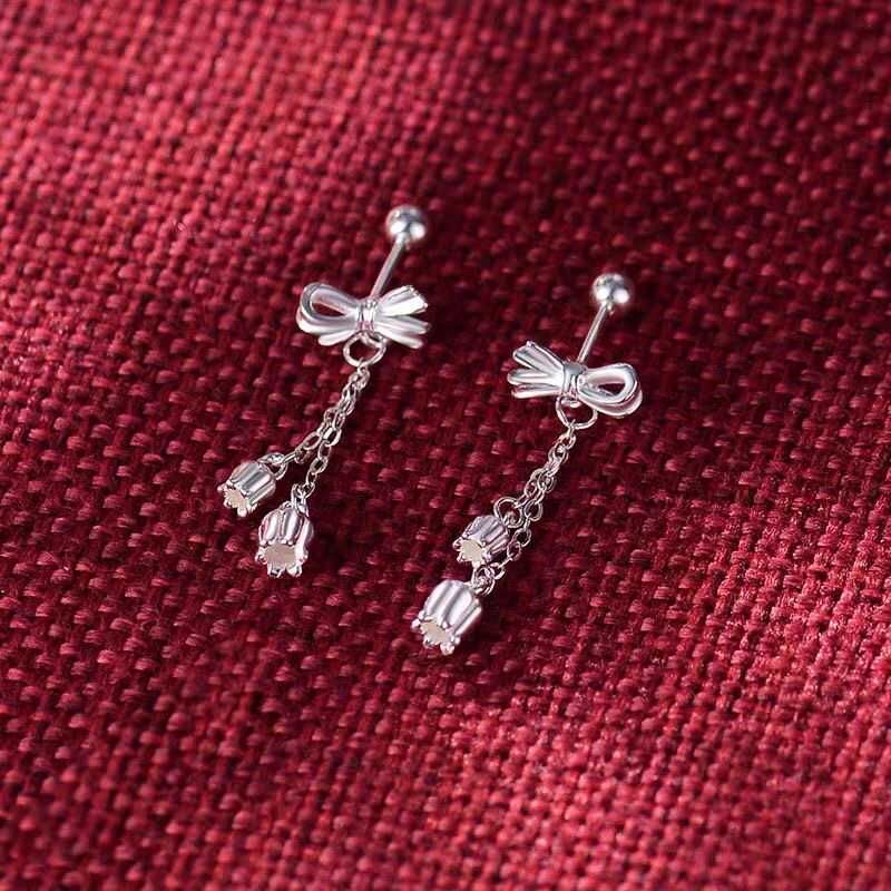 Bow Alloy Dangle Earring