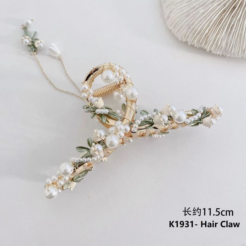 Flower Faux Pearl Hair Claw / Headband / Hair Clip / Necklace / Bracelet