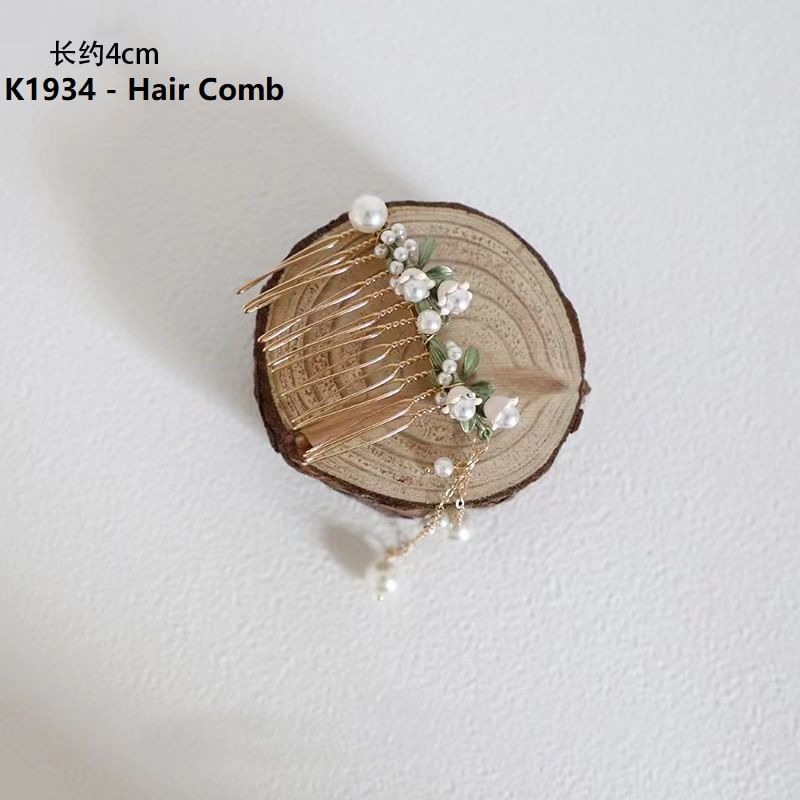 Flower Faux Pearl Hair Claw / Headband / Hair Clip / Necklace / Bracelet