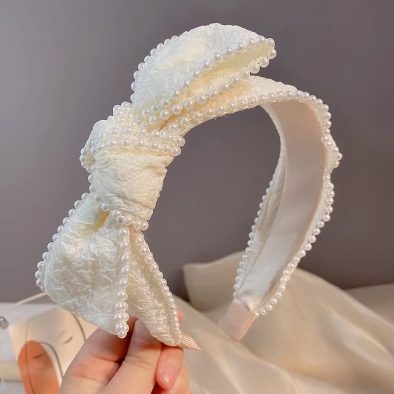 Band Faux Head / Barrette Pearl