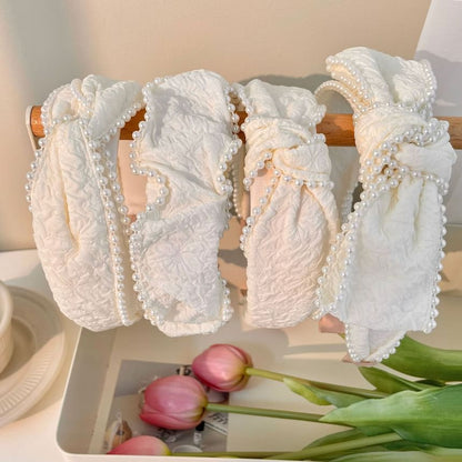 Band Faux Head / Barrette Pearl