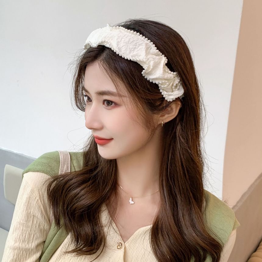 Band Faux Head / Barrette Pearl