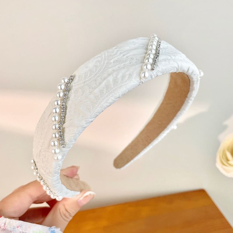 Faux Flower Band Hair (Various Pearl Designs)