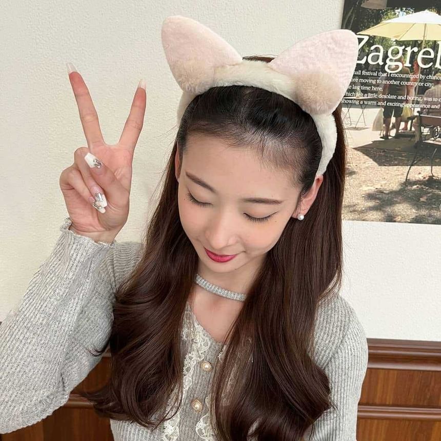 Face Headband Ear Wash Hair Band Cat