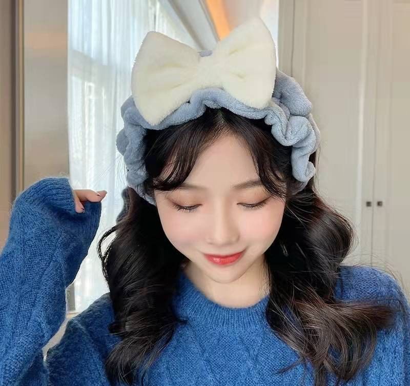Face Bow Headband Ruffle Wash