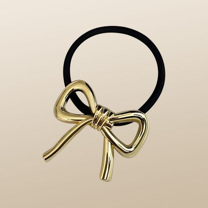 Bow Alloy Hair Tie