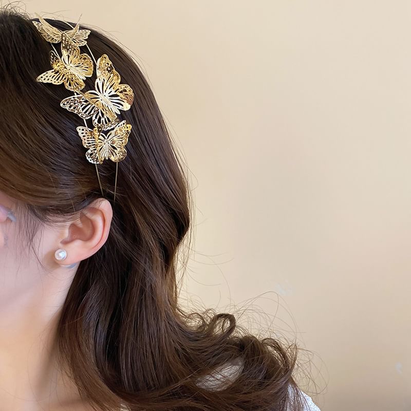 Headband Alloy Butterfly