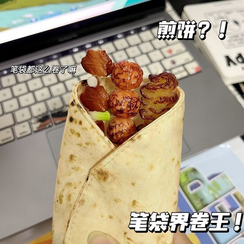 Naan Bread Rolling Pencil Case / Meat Skewer Pen