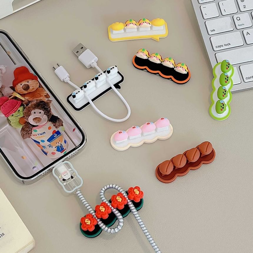 Cartoon Silicone Adhesive Cable Organizer