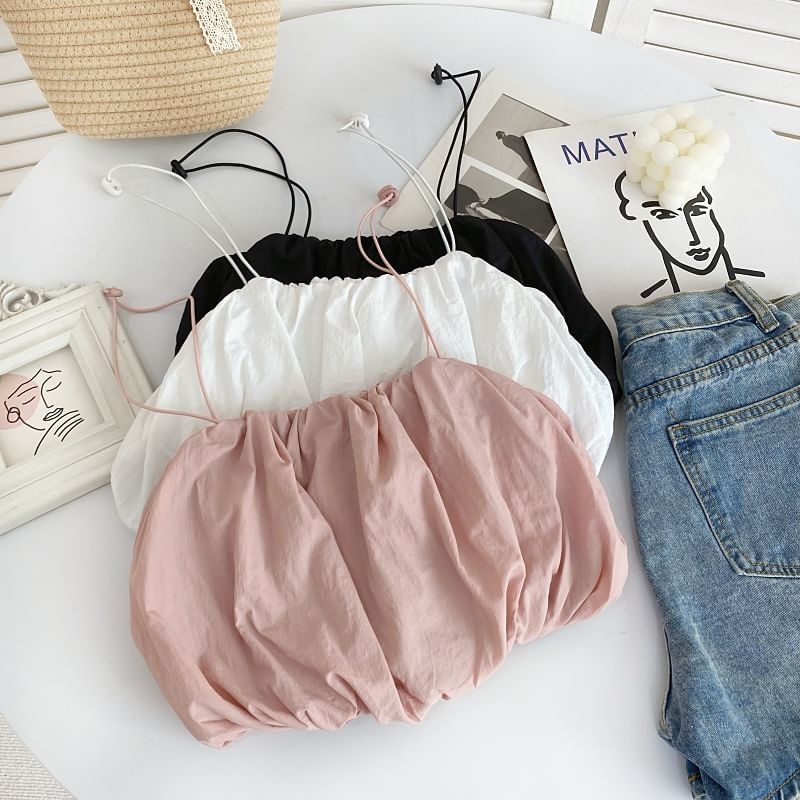 Plain Crop Cami Top