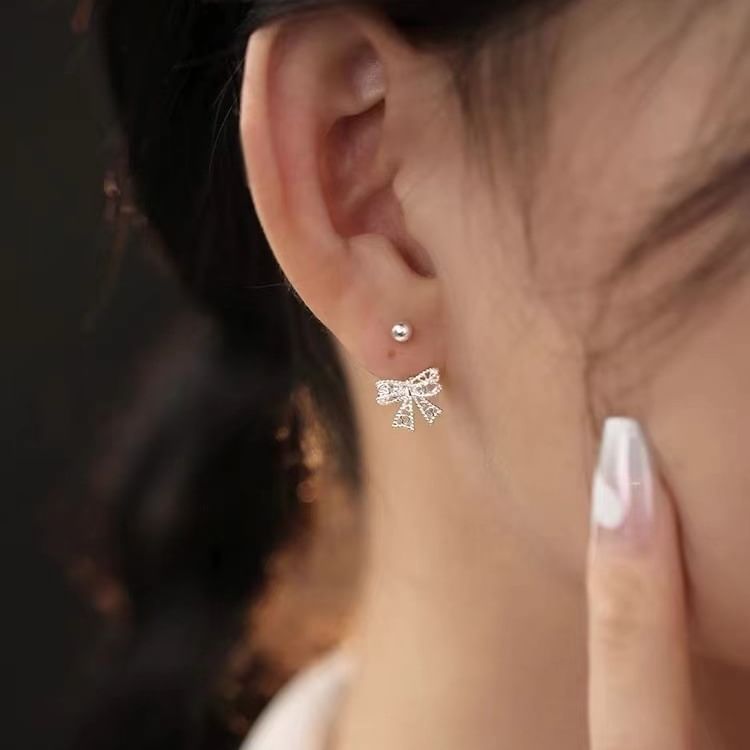 Bow Drop Earring