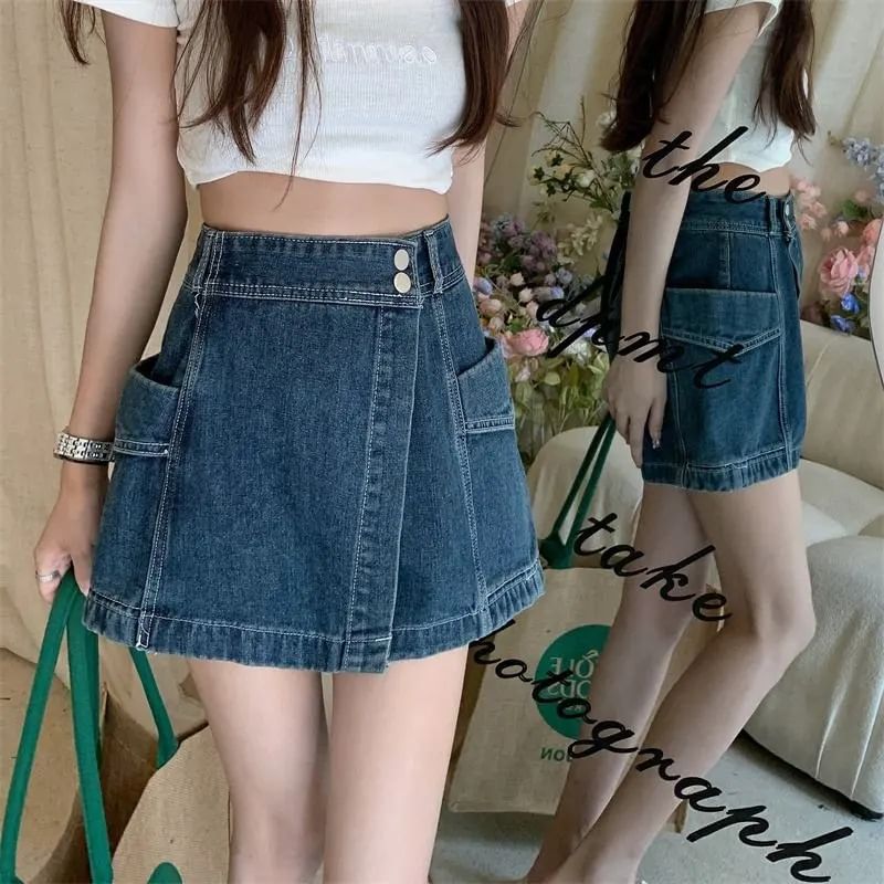 High Skort Denim Waist