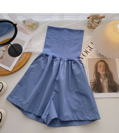 Plain Strapless Romper