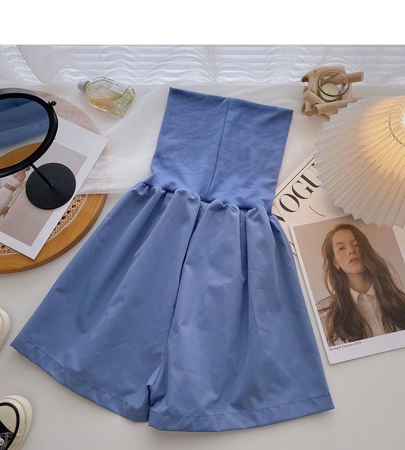 Plain Strapless Romper