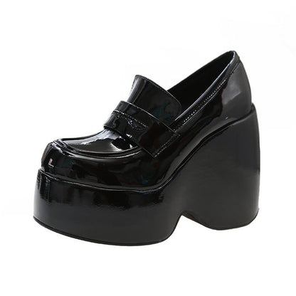 Wedge Loafer Platform Penny Pumps