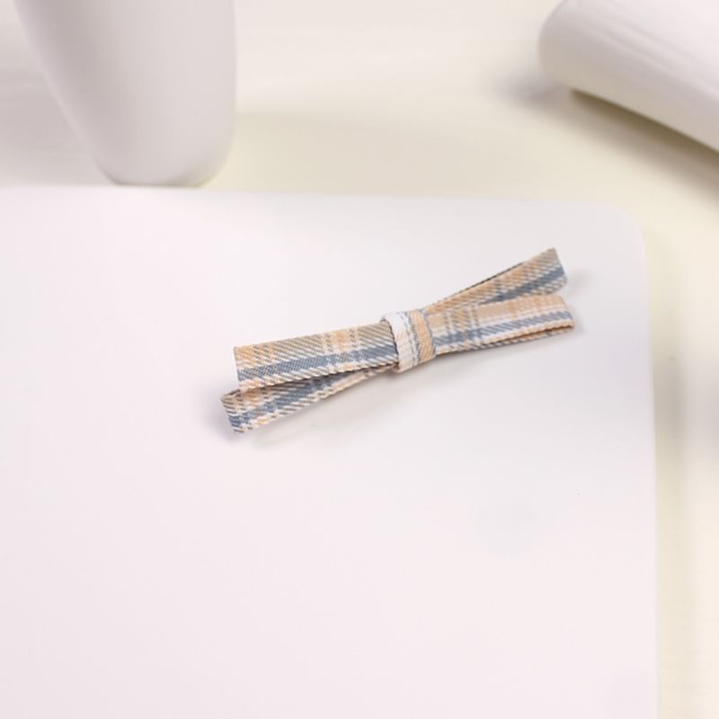 Plaid Bow Hair Clip