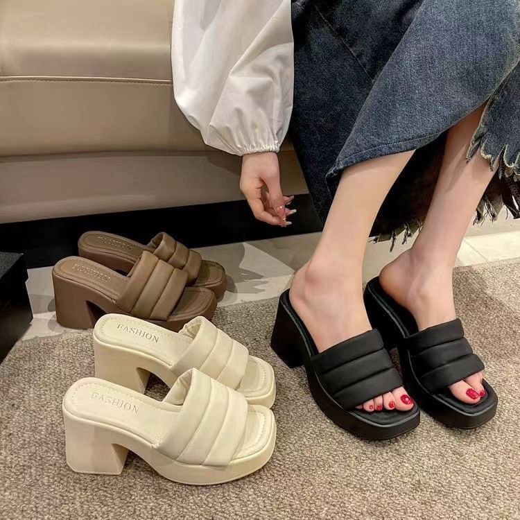Heel Slide Sandals Block