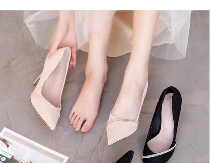 Glitter Pointy Pumps High Heel